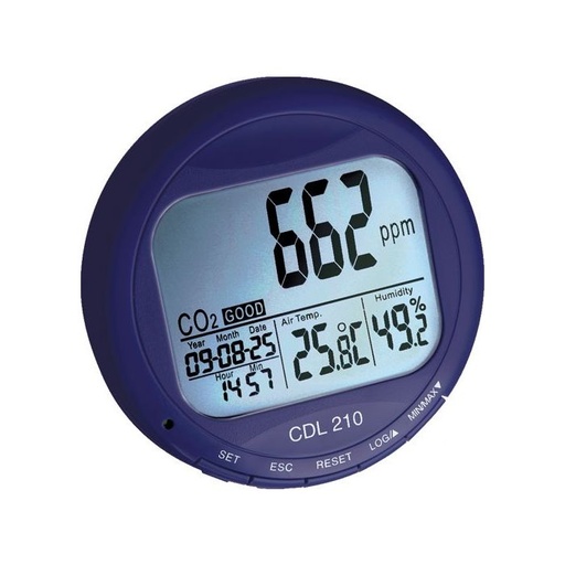 Medidor de CO2, Humedad relativa y Tª Ambiente  Wöhler CDL-210
